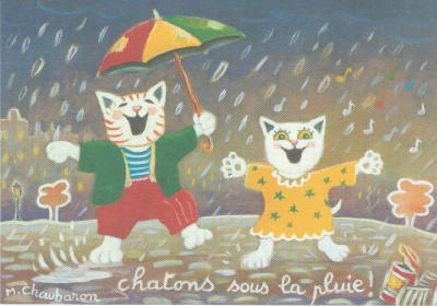 2569 -Chatons sous la pluie !