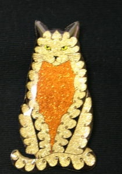 838 -Broche pailletée