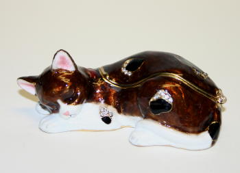 1719 -Chat couché marron