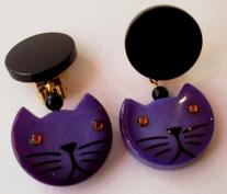 2390- Boucles d oreilles violets