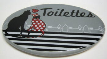 933 -Plaque de porte de toilettes