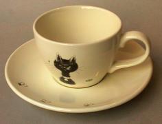 116 -Tasse à Café " Chat et la mouche "